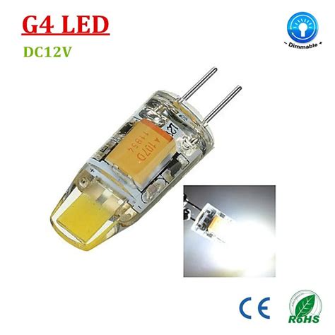 100pack G4 1w Cob Led Bulb Halogen Bulbs Replacement 2700 6500k 110lm