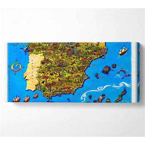 Longshore Tides Spanische Karte Kunstdrucke Auf Leinwand Wayfair De