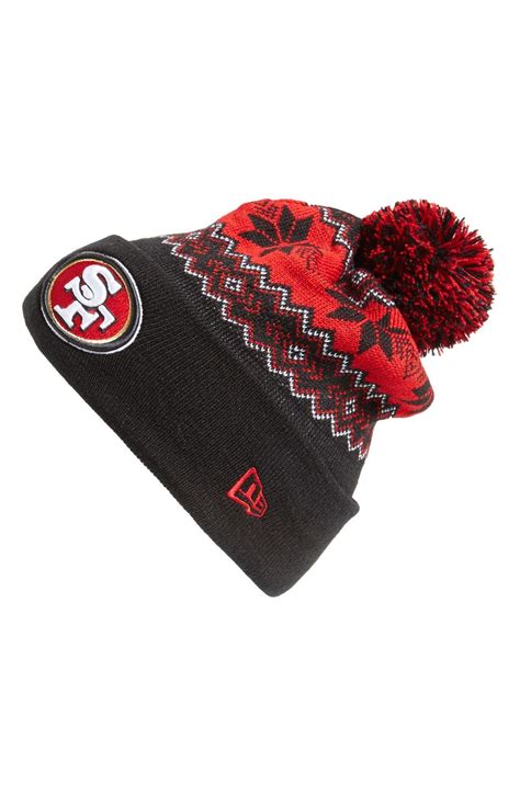 New Era Cap Snowburst Nfl San Francisco 49ers Pom Knit Cap Nordstrom