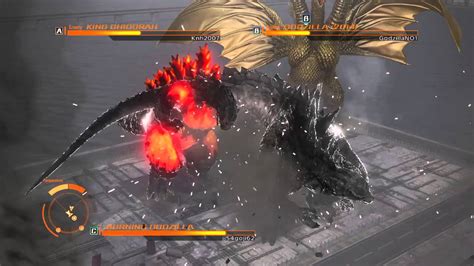 Godzilla Ps4 Godzilla 2014 Vs King Ghidorah Vs Burning Godzilla Youtube