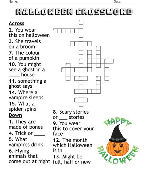 Happy Halloween Crossword Wordmint