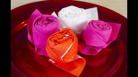 Comment Faire Une Rose Avec Une Serviette En Papier YouTube