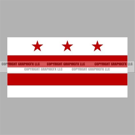 Washington DC Flag Vector .eps, .dxf, .svg .png. Vinyl Cutter Ready, T ...