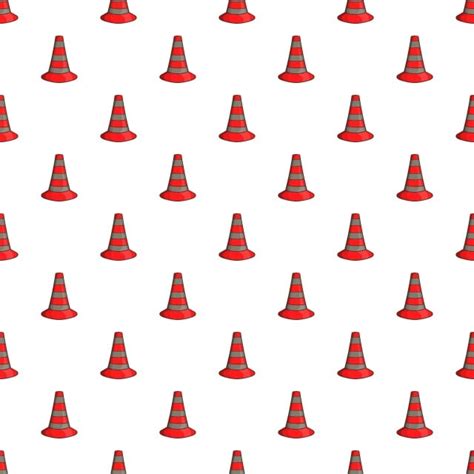 Safety Cones Pattern Cartoon Style Safety Cones Pattern Png And