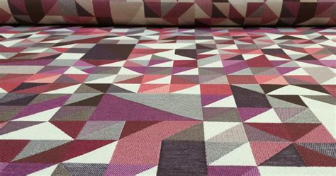 Fabrixx Triangles Stof Met Multicolour Grafisch Patroon Oniro Textiles