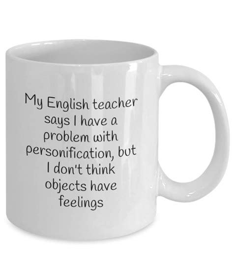 11 Oz Funny English Teacher Mug, Language Arts Mug, Bookworm Gift, My ...