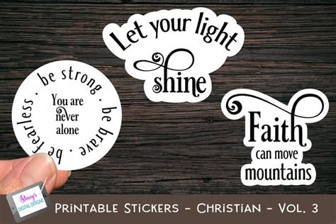 Printable Stickers - Christian Bible Verses - Vol. (1218550)