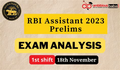 Rbi Assistant Prelims Exam Analysis 2023 1st Shift 18th November