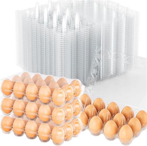 Amazon Plastic Egg Cartons 40 Pack Clear Blank Egg Cartons For