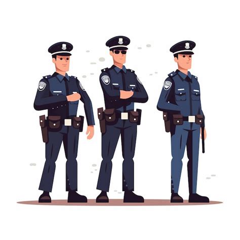 Vektor Polizist Illustration Polizist Sicherheit Strafverfolgung