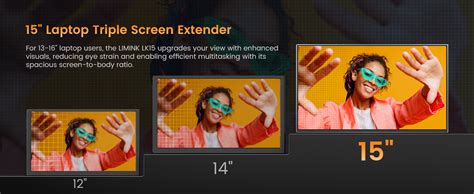 Amazon L Limink Lk Portable Triple Monitor For Inch Laptop