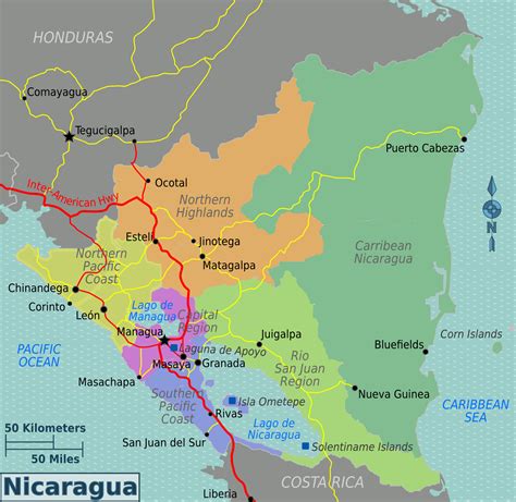File:Nicaragua regions map.png - Wikitravel Shared