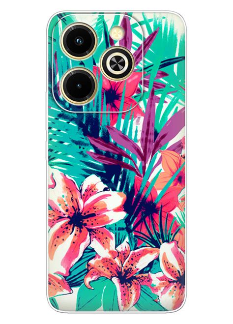 Чехол для Infinix Hot i из тонкого силикона Цветочная Икебана