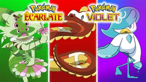 Pokémon écarlate et Violet EVOLUTION DES STARTERS 9G YouTube