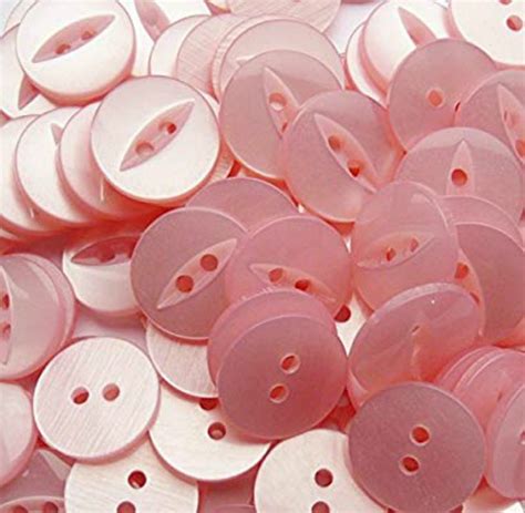 16mm Fisheye Buttons In Pale Pink Light Fish Eye