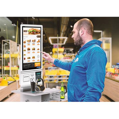 Inch Kiosk Fast Food Restaurant Prepaid Cashless Smart Touch Screen