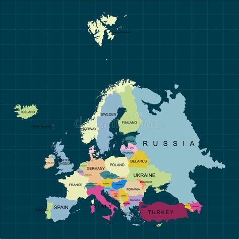 Territory Of Europe Continent Slovakia Separate Countries With Flags