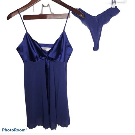 Victoria S Secret Intimates Sleepwear Victorias Secret Purple Baby Doll Lingerie Night