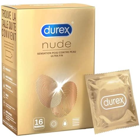 Durex Pr Servatifs Nude Sensation Peau Contre Peau Pr Servatifs