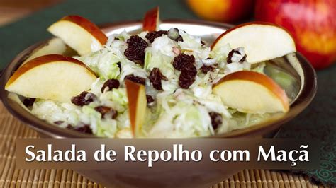 Receita de Salada de Repolho Maçã YouTube