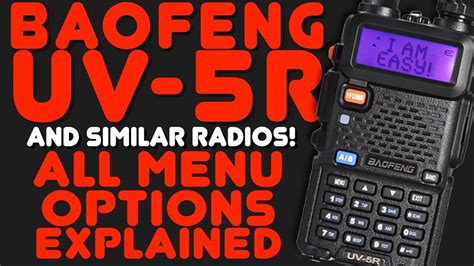 How To Use Baofeng UV 5R Menus All Menu Settings Explained For UV5R