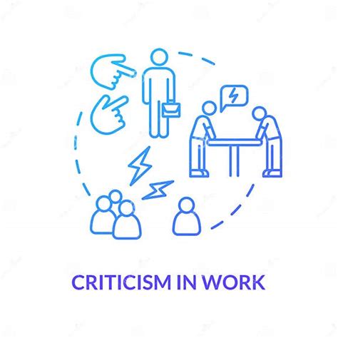 Criticism In Work Blue Concept Icon Overwhelmed Secretary Negative