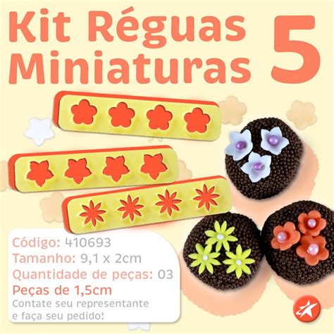 Kit Reguas Miniaturas 5 Blue Star Simone Moldes