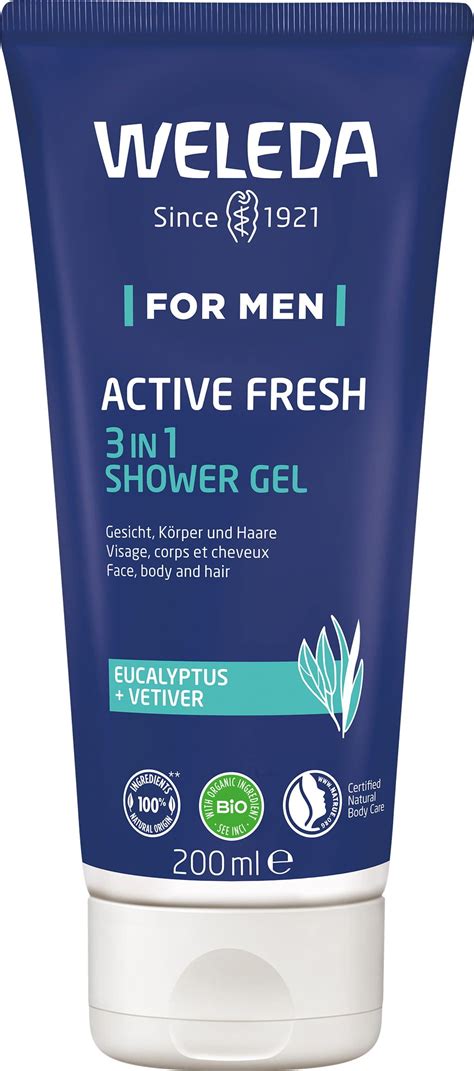 Weleda ForMen Active Fresh 3in1 gel za tuširanje 200 ml Ecco Verde