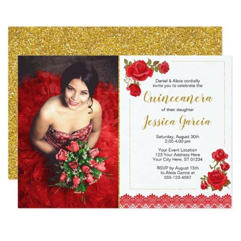 Charro Quincea Era Invitation Roses And Lace Artofit