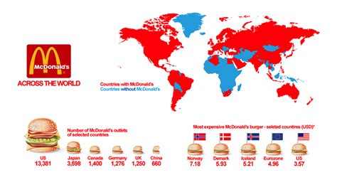 Mapa De Los Mcdonalds En Todo El Mundo Mcdonalds Map Of The World