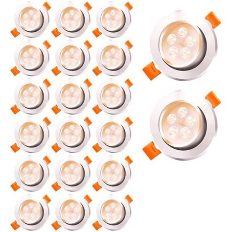 Ximstf Lot De 20 Spot Encastrable Led 5w 420lm 3000k Blanc Chaud 30