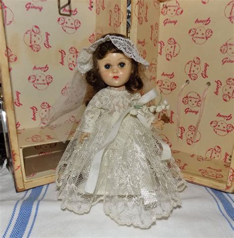 Awesome Vintage Hard Plastic Authentic Ginny Doll Dressed As A Bride