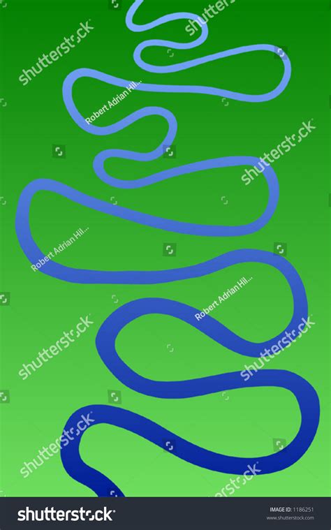 Vector Design Meandering River Shape Stock Vector 1186251 - Shutterstock