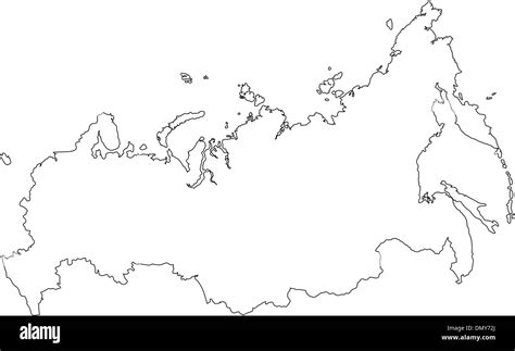 Russia Map Outline Printable