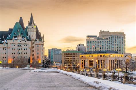 Premium Photo | Downtown ottawa city skyline cityscape of ontario canada at sunrise