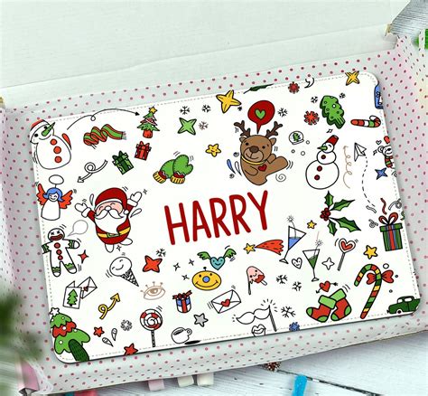 Christmas Placemat Personalised For Kids Cute Xmas Custom Etsy