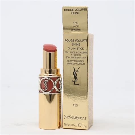 Yves Saint Laurent Rouge Volupte Shine Lipstick 011oz 150 Nude Lingerie New