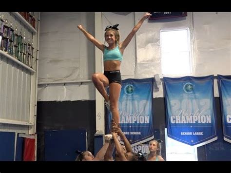 Cheer Extreme Sr Elite Majors Spinning Stunt Challenge Youtube