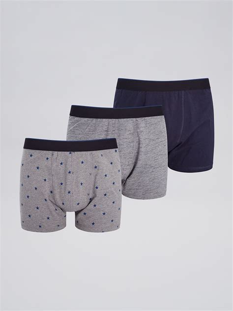 Lot De Boxer Bleu Gris Kiabi