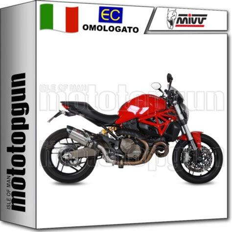 MIVV SCARICO OMOLOGATO SUONO ACCIAIO INOX CC DUCATI MONSTER 821 2015 15