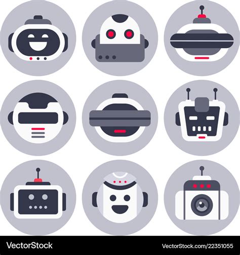 Robot icon robotic chatbot avatar computer chat Vector Image