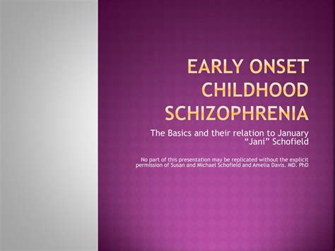 PPT - Early Onset Childhood Schizophrenia PowerPoint Presentation, free download - ID:810132