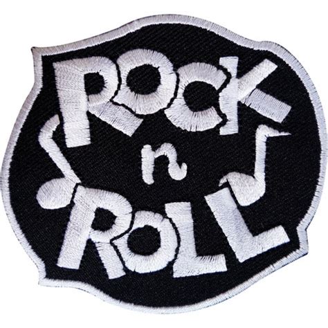 Rock N Roll Embroidered Patch Music Badge Iron On Etsy