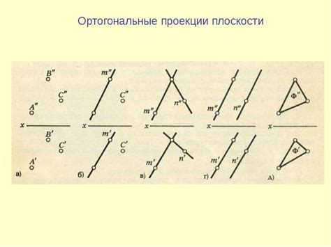 Ортогональные проекции прямой Инвариантное свойство 1а ортогональные