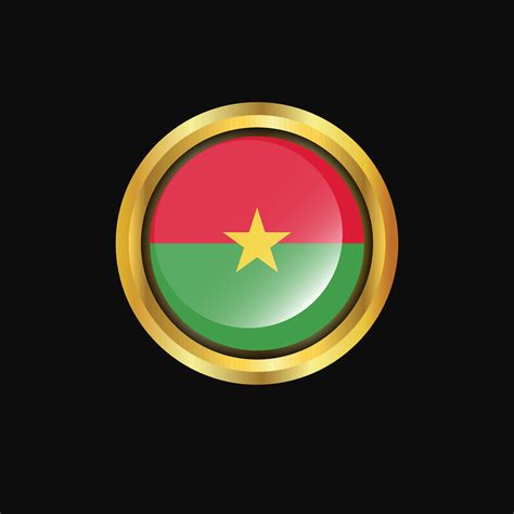 Burkina Faso flag Golden button 14318422 Vector Art at Vecteezy