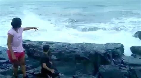 Footage Shows How One Wave Can Sweep You Out To Sea As Man Drowns