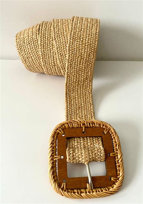 Bohemian Raffia Belt Brown Raffia Belt Brown Raffia Belt Etsy