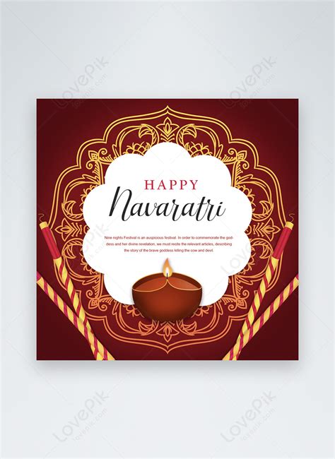 Exquisite Happy Navratri Social Media Post Template Image Picture Free