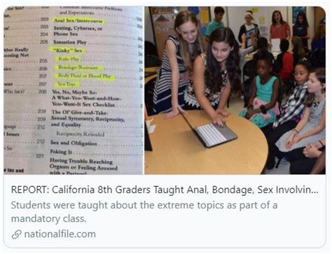 Eighth Graders In California Are Taught Bdsm Sex Toys Anal Sex And