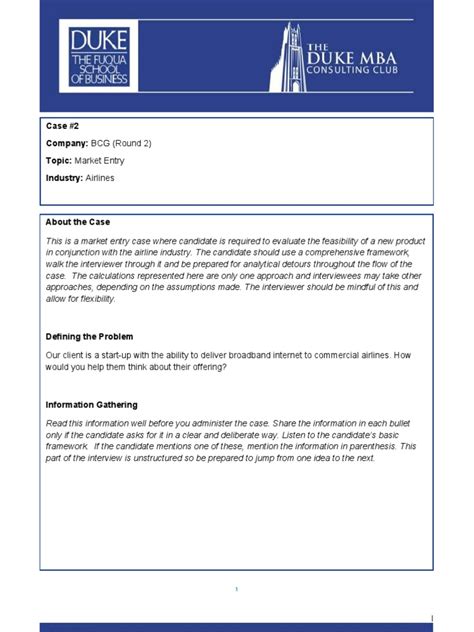 Case #2 - BCG - Airlines | PDF | Marketing | Business Economics